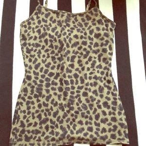 Express bra cami in olive leopard print size small